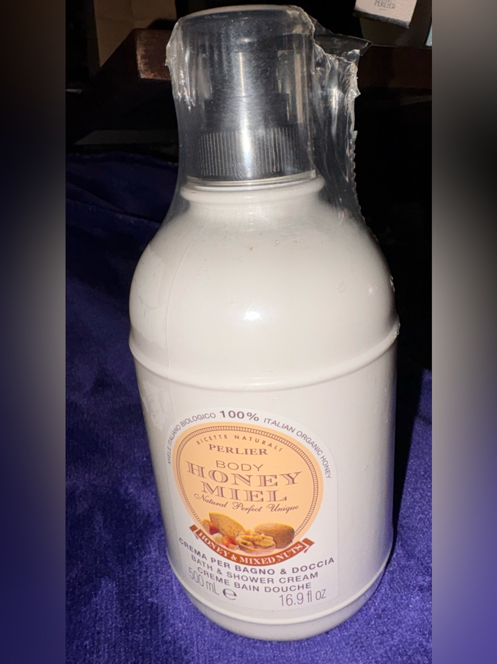 Perlier Honey Miel Bath & Shower Cream Honey & Mixed Nuts 16.9 oz New Sealed